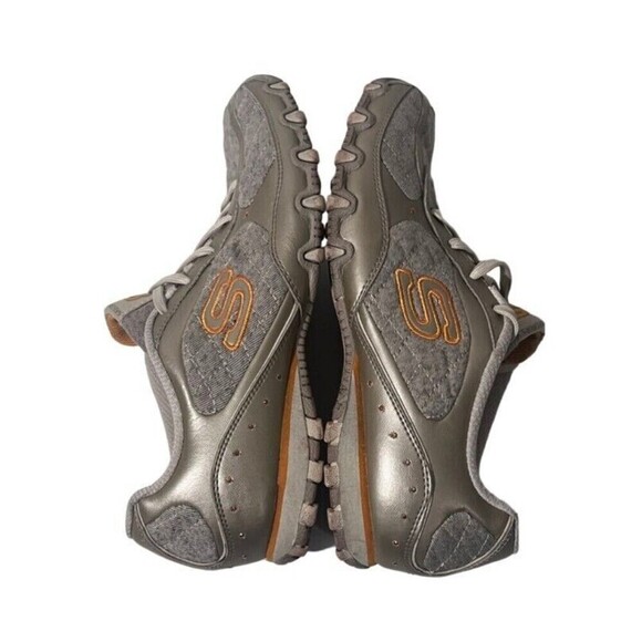 Sketchers Bikers Hit Parade Womens Sneakers Shoe Size 6.5 Gold/Gray - Picture 1 of 11